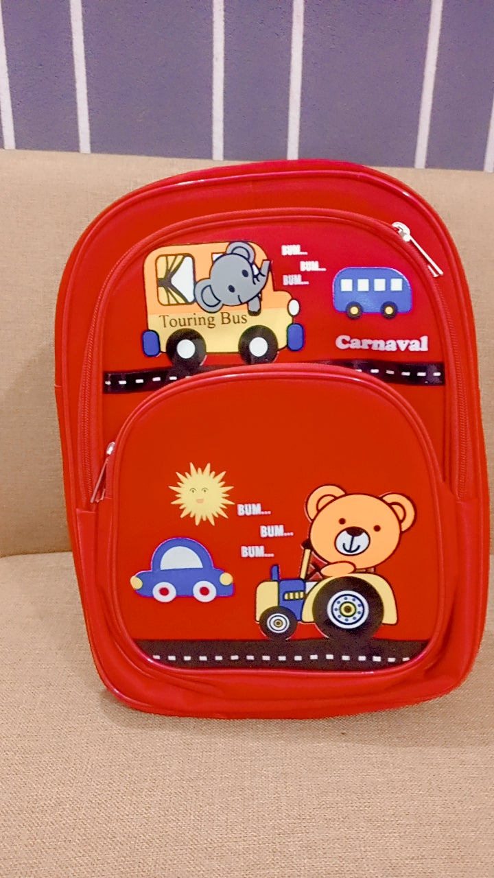 Boys Bear Red School Bags 6*15