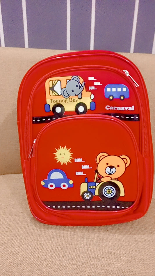 Boys Bear Red School Bags 6*15