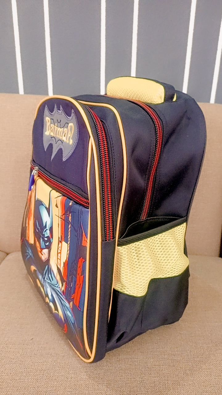 Batman Yellow Boys School Bags   8*15