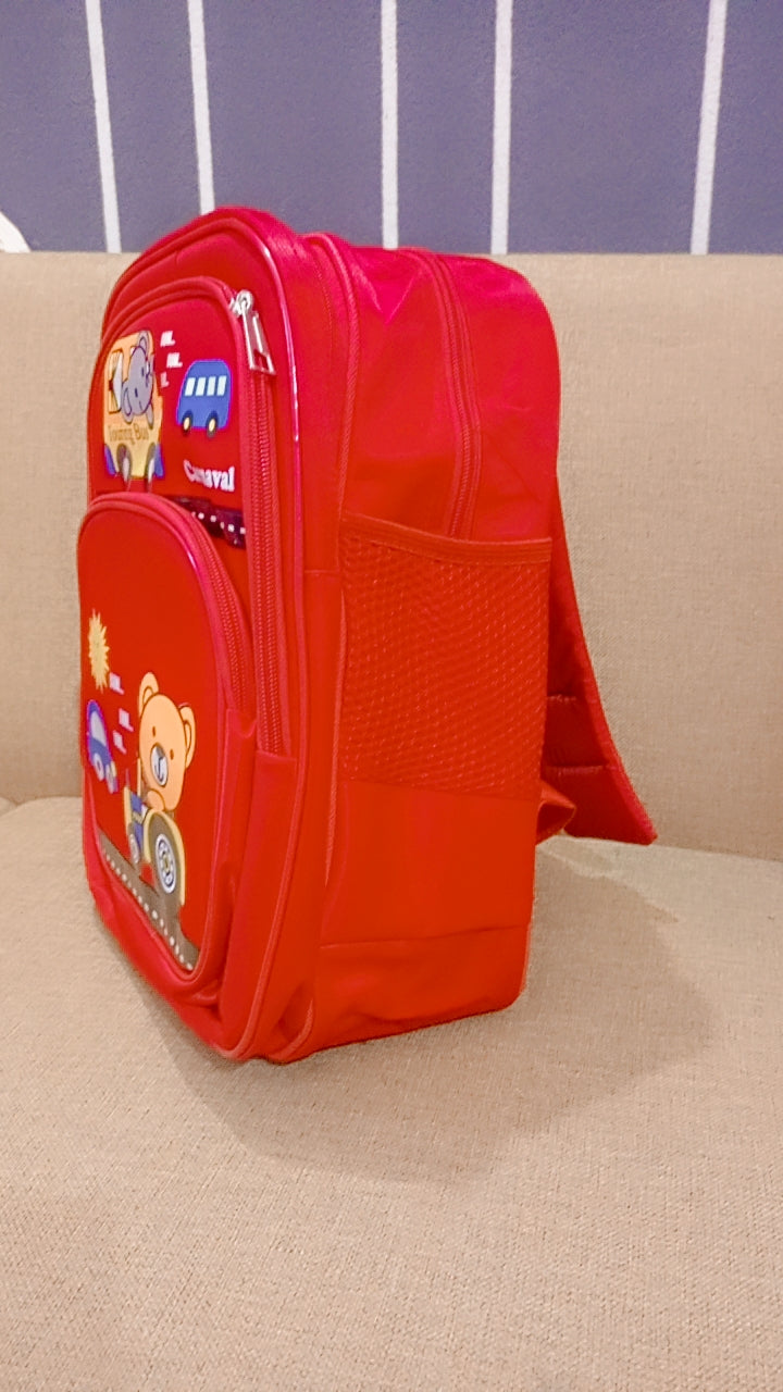 Boys Bear Red School Bags 6*15